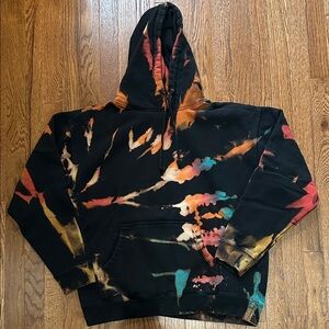 Men's Multicolor Tie-Dye Hoodie - heavyweight